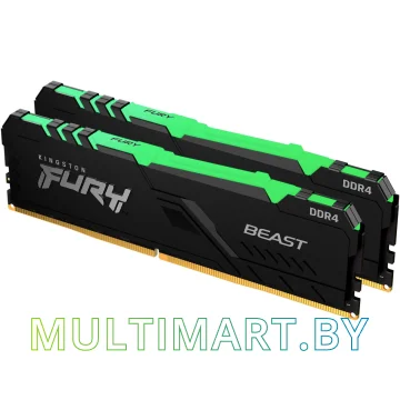 Оперативная память Kingston FURY Beast RGB 2x16GB DDR4 PC4-28800 (KF436C18BBAK2/32)